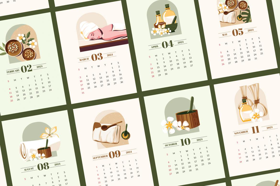 قالب Calendar Flyer Ai EPS 2024