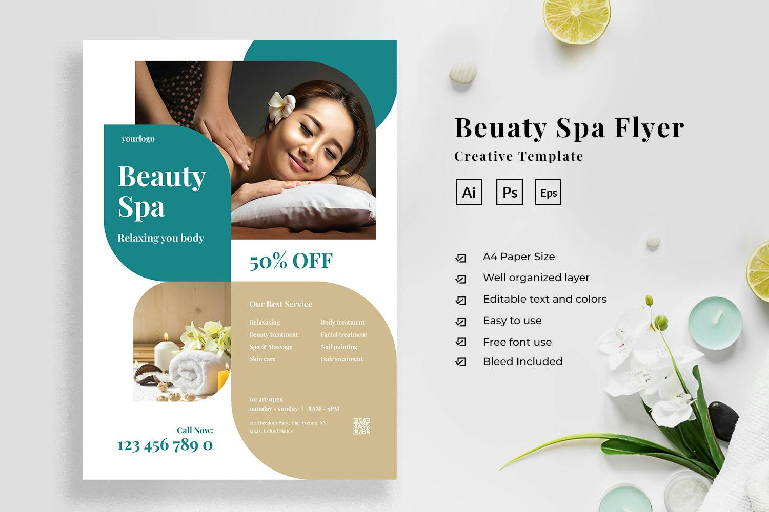 قالب Beauty Spa Flyer
