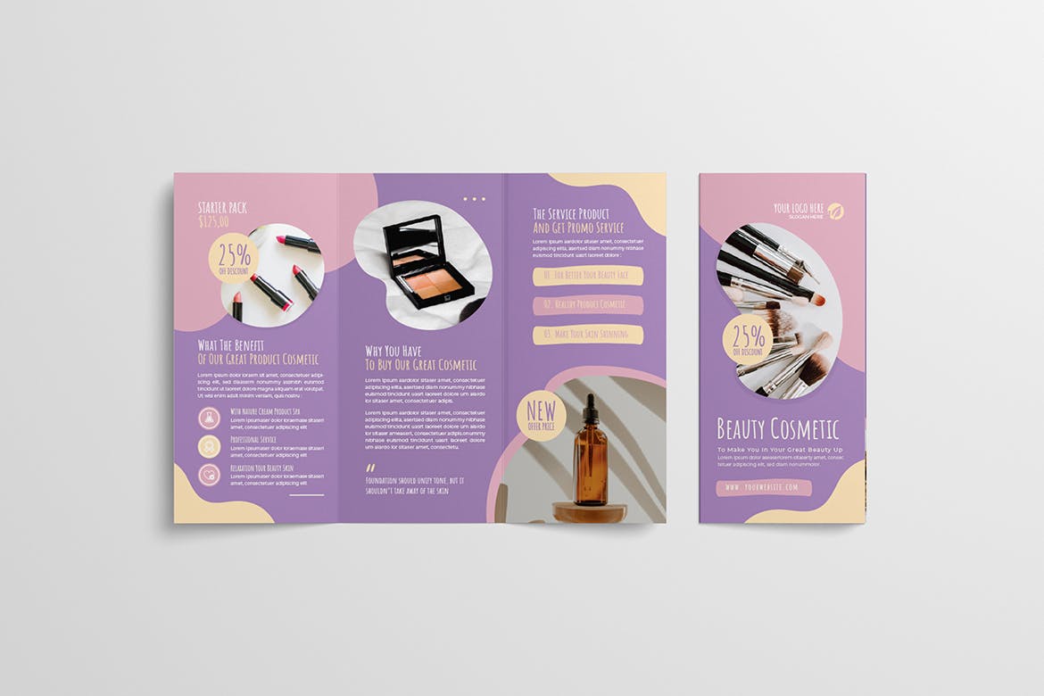 بروشور Cosmetic Trifold