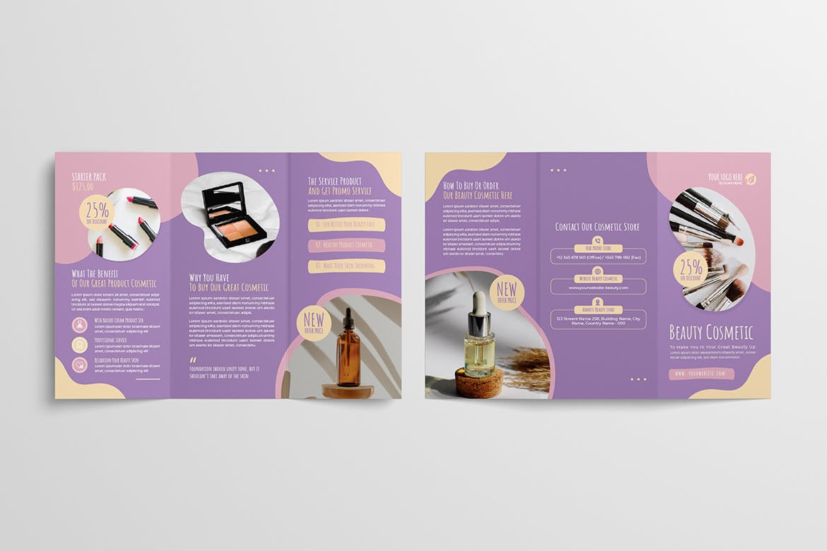 بروشور Cosmetic Trifold