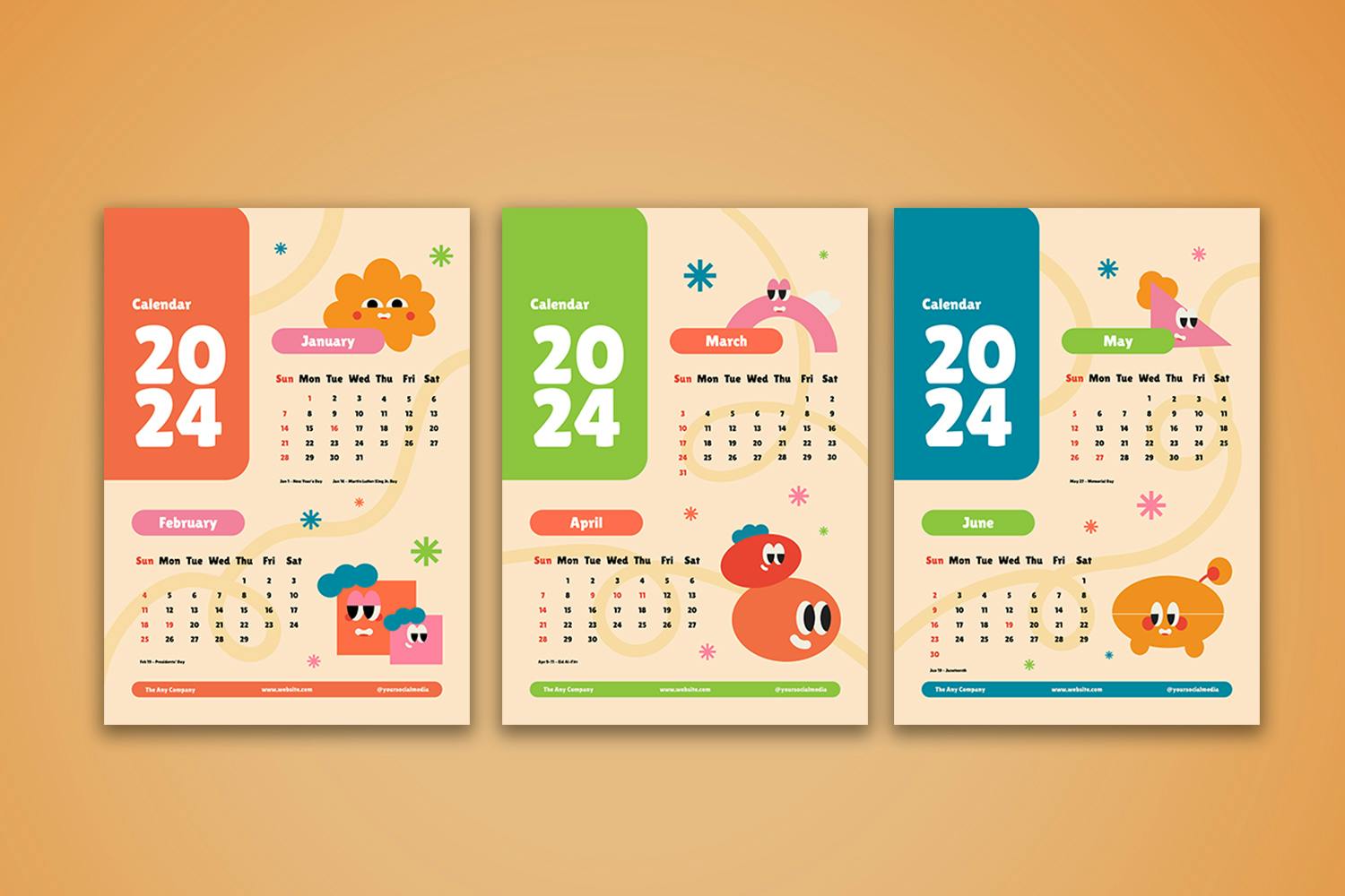 Creative Groovy 2024 Calender 006