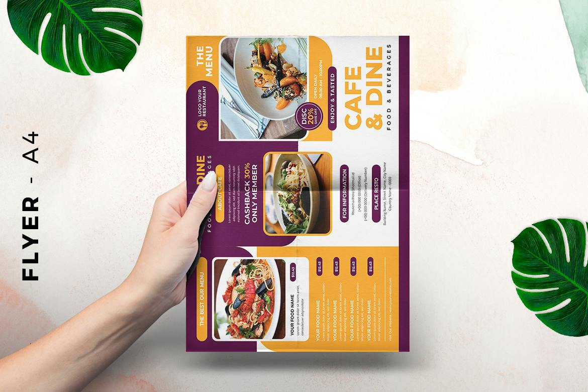 تبلیغ منوی Flyer Food