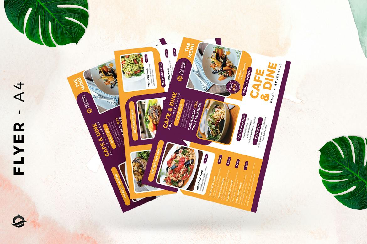 تبلیغ منوی Flyer Food