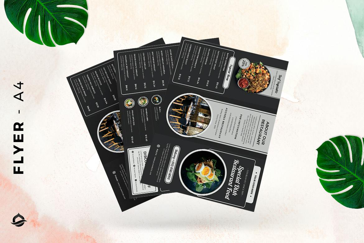 تبلیغ منوی Flyer Food