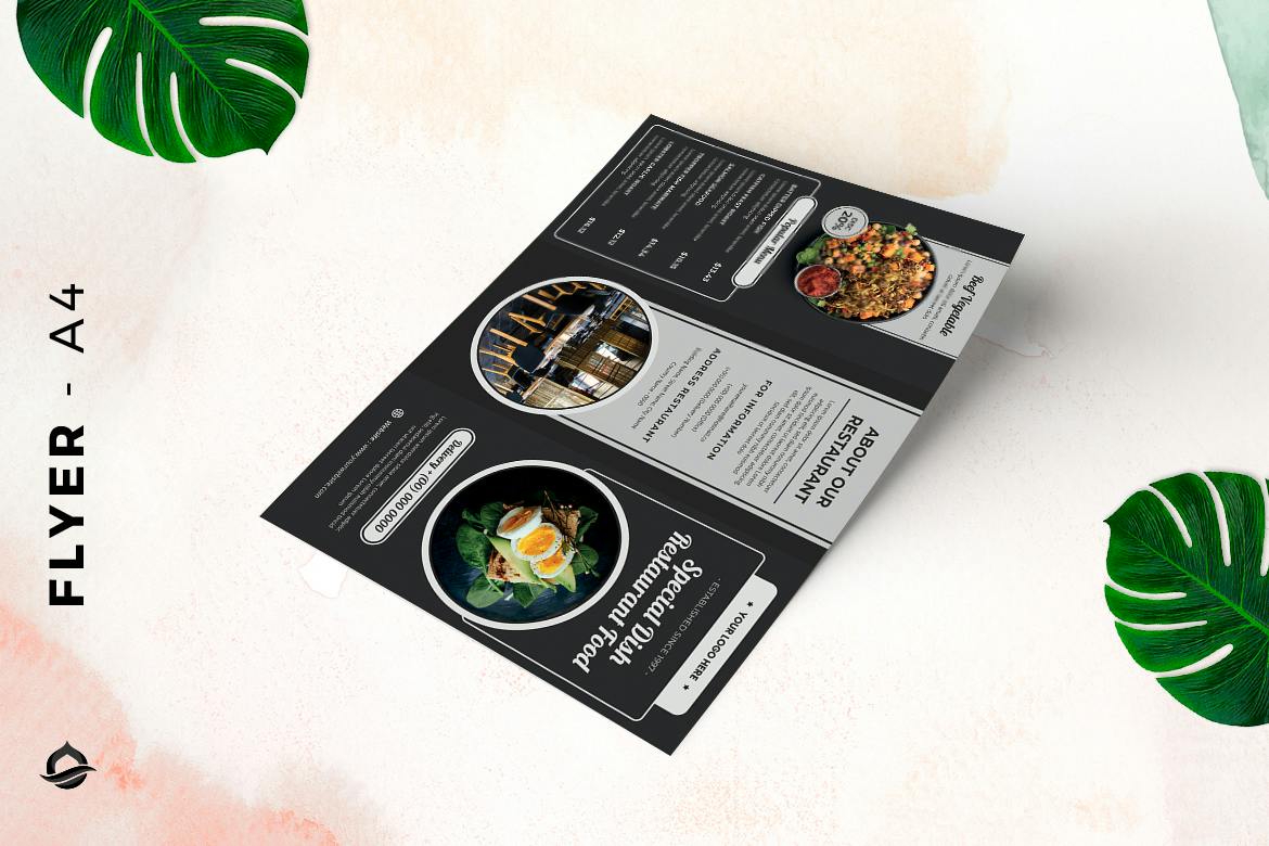 تبلیغ منوی Flyer Food