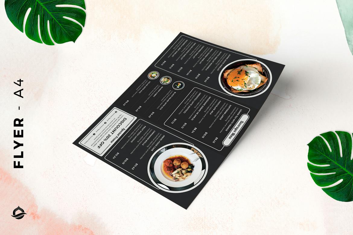 تبلیغ منوی Flyer Food
