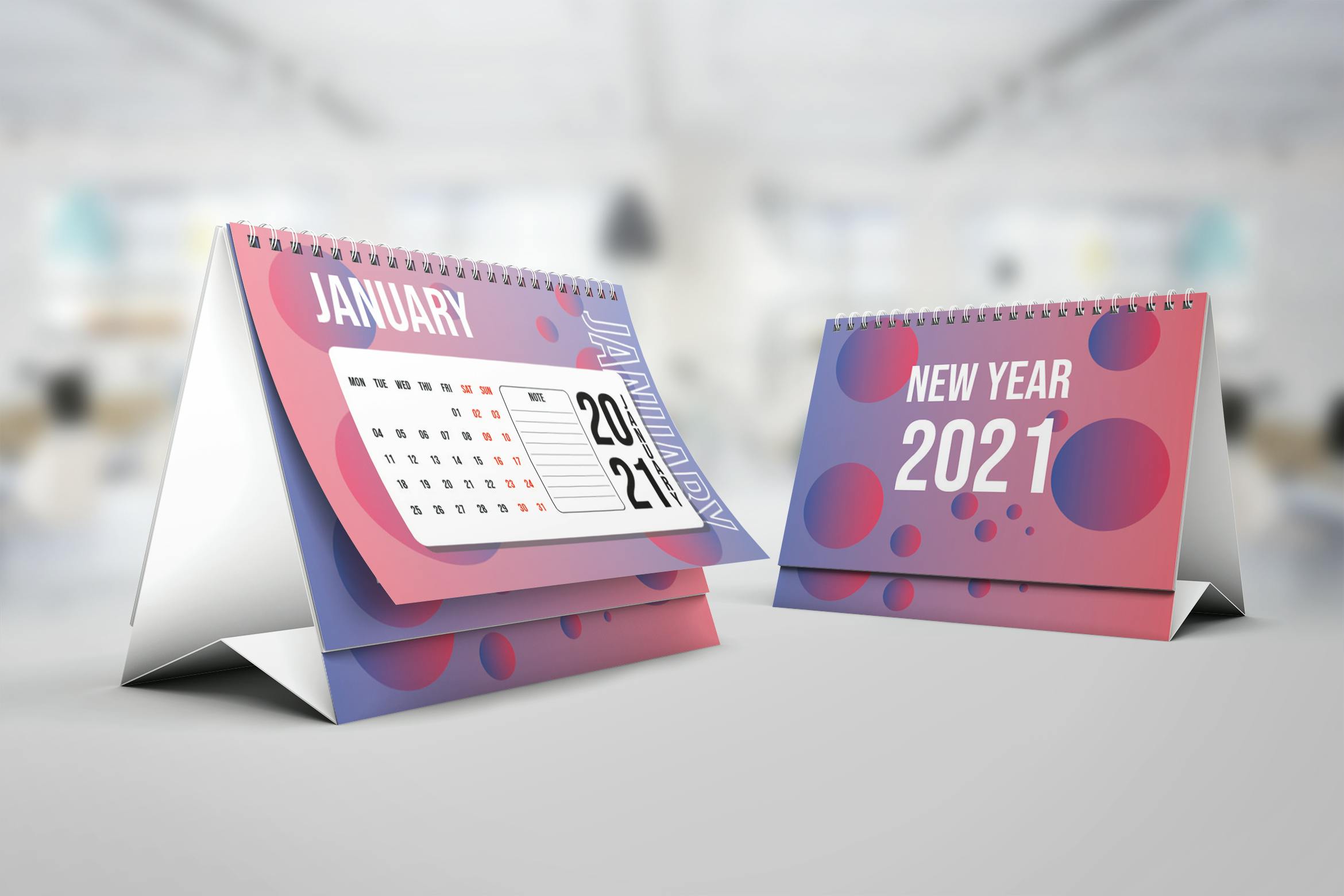 Gradient Calendar 2021 – قالب تقویم