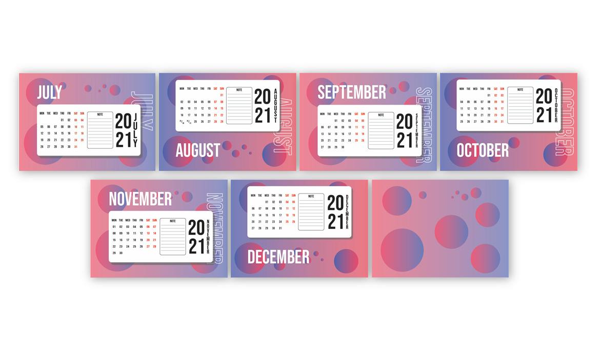 Gradient Calendar 2021 – قالب تقویم