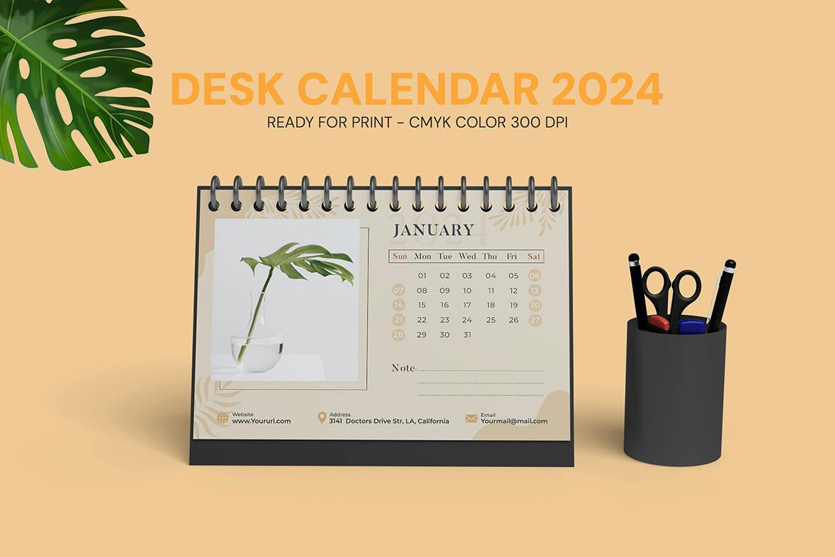 قالب مینیمال تقویم 2024