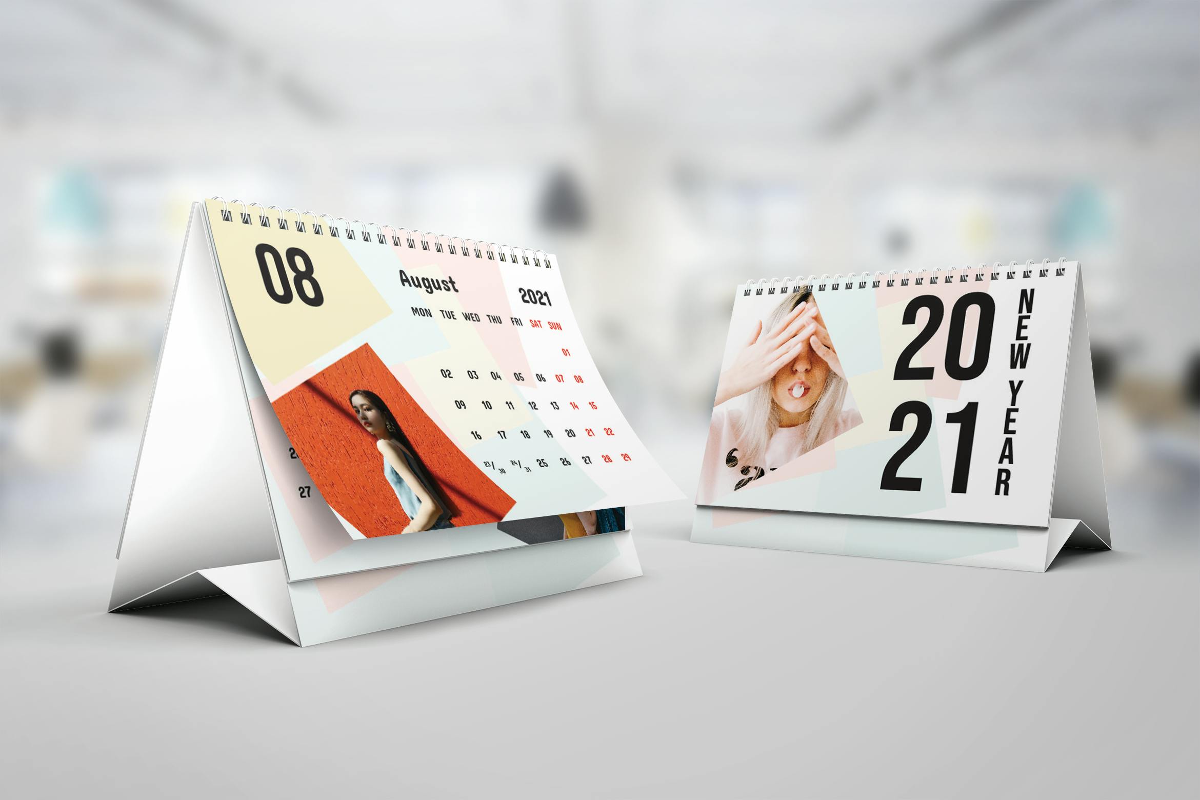 تقویم پاستل 2021 – قالب تقویم