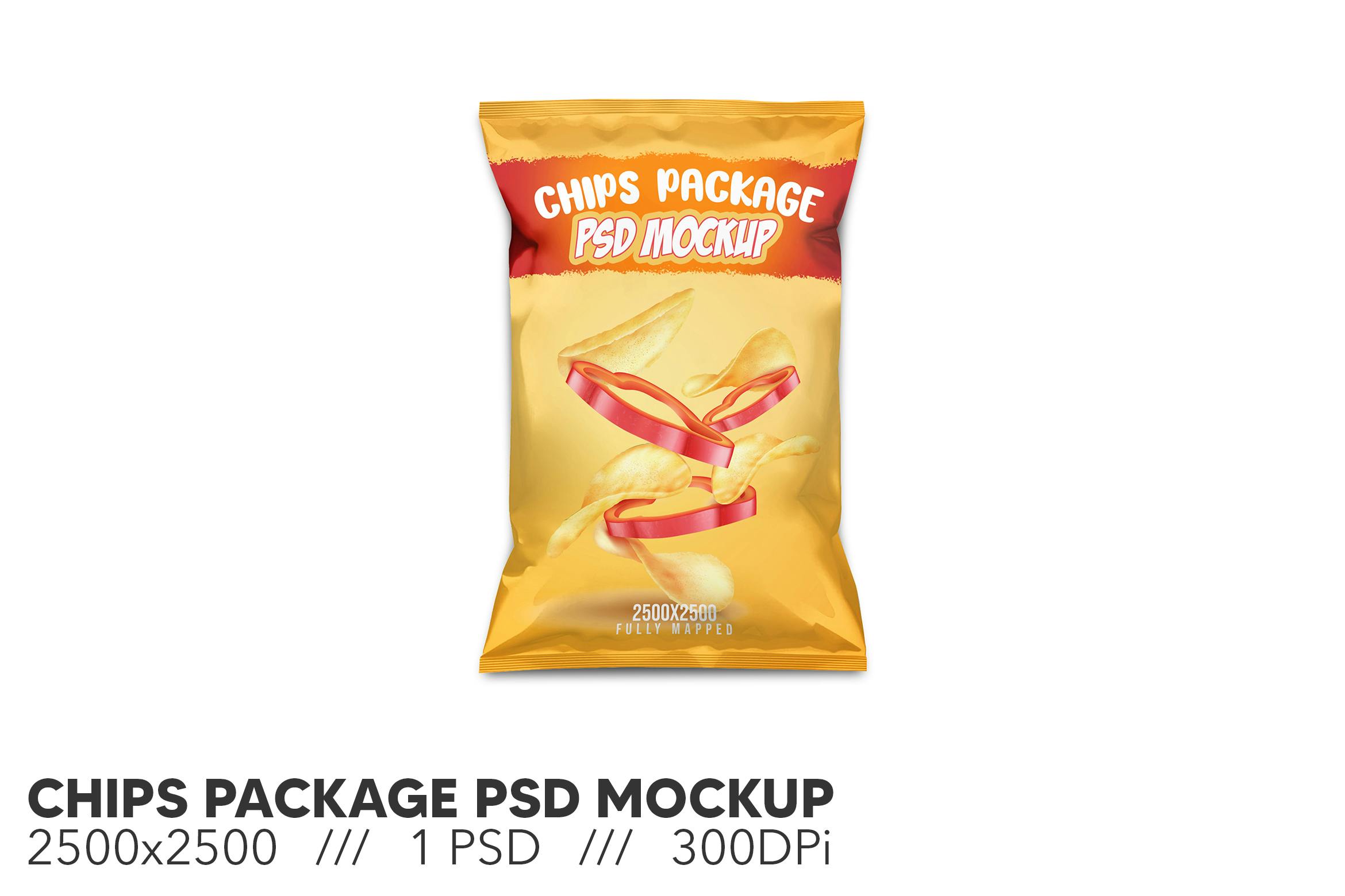 مدل PSD بسته چیپس