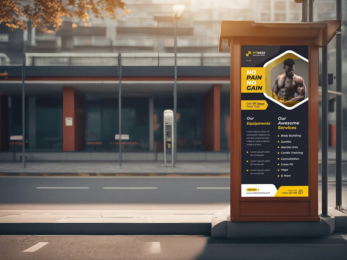موکاپ صفحه نمایش تبلیغات دیجیتال در کنار جاده