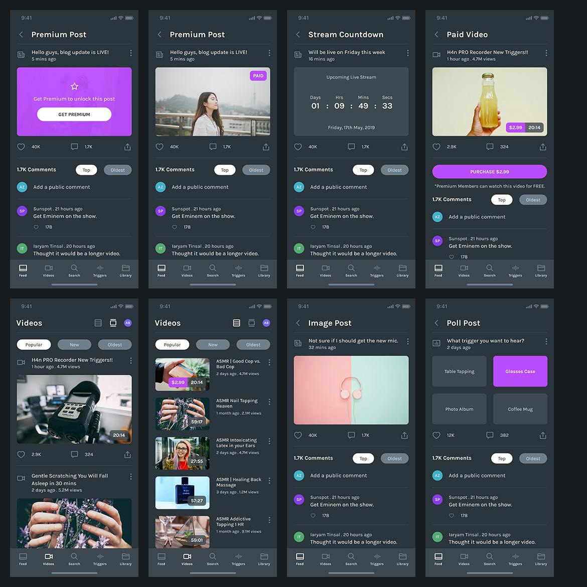 قالب Asmire App Figma