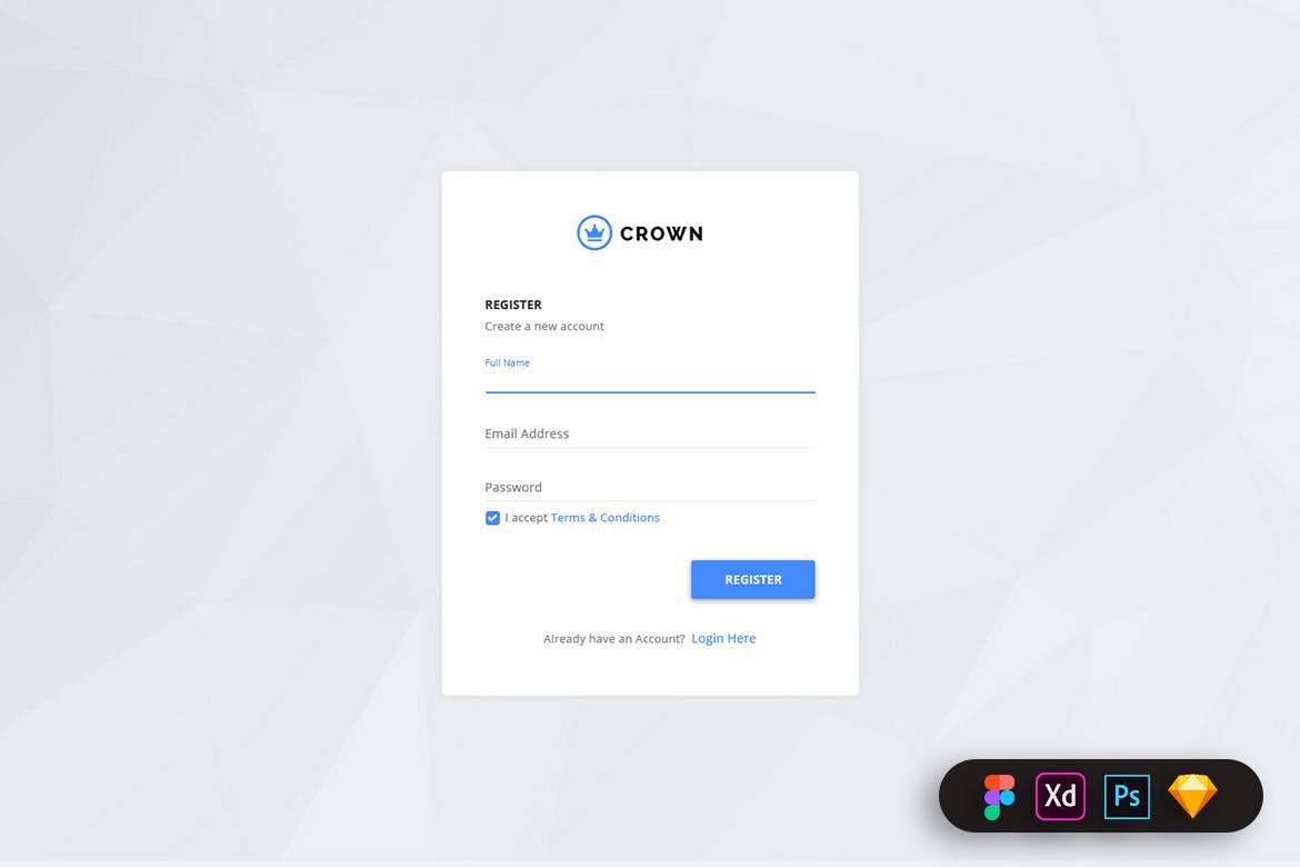 کیت رابط کاربری داشبورد مدیریت Crown Material