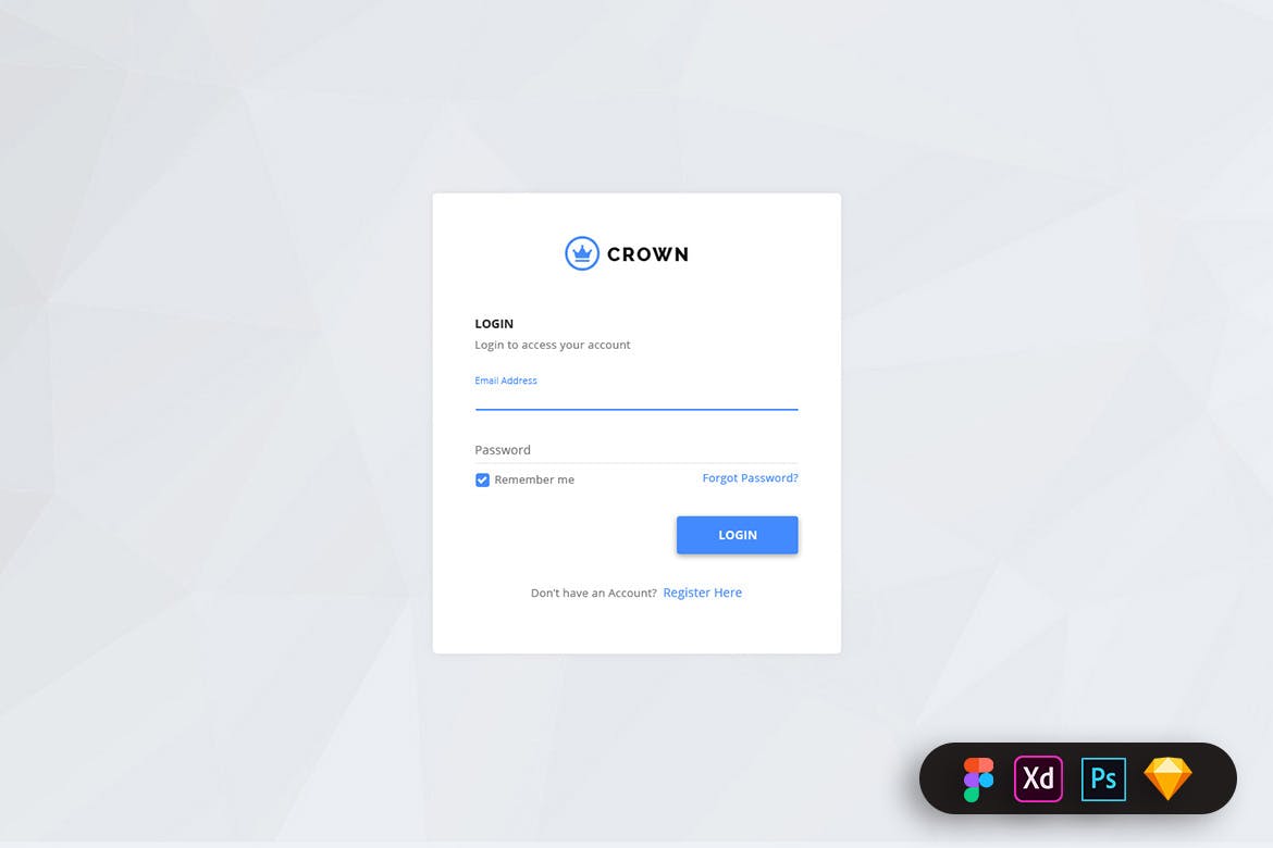 کیت رابط کاربری داشبورد مدیریت Crown Material