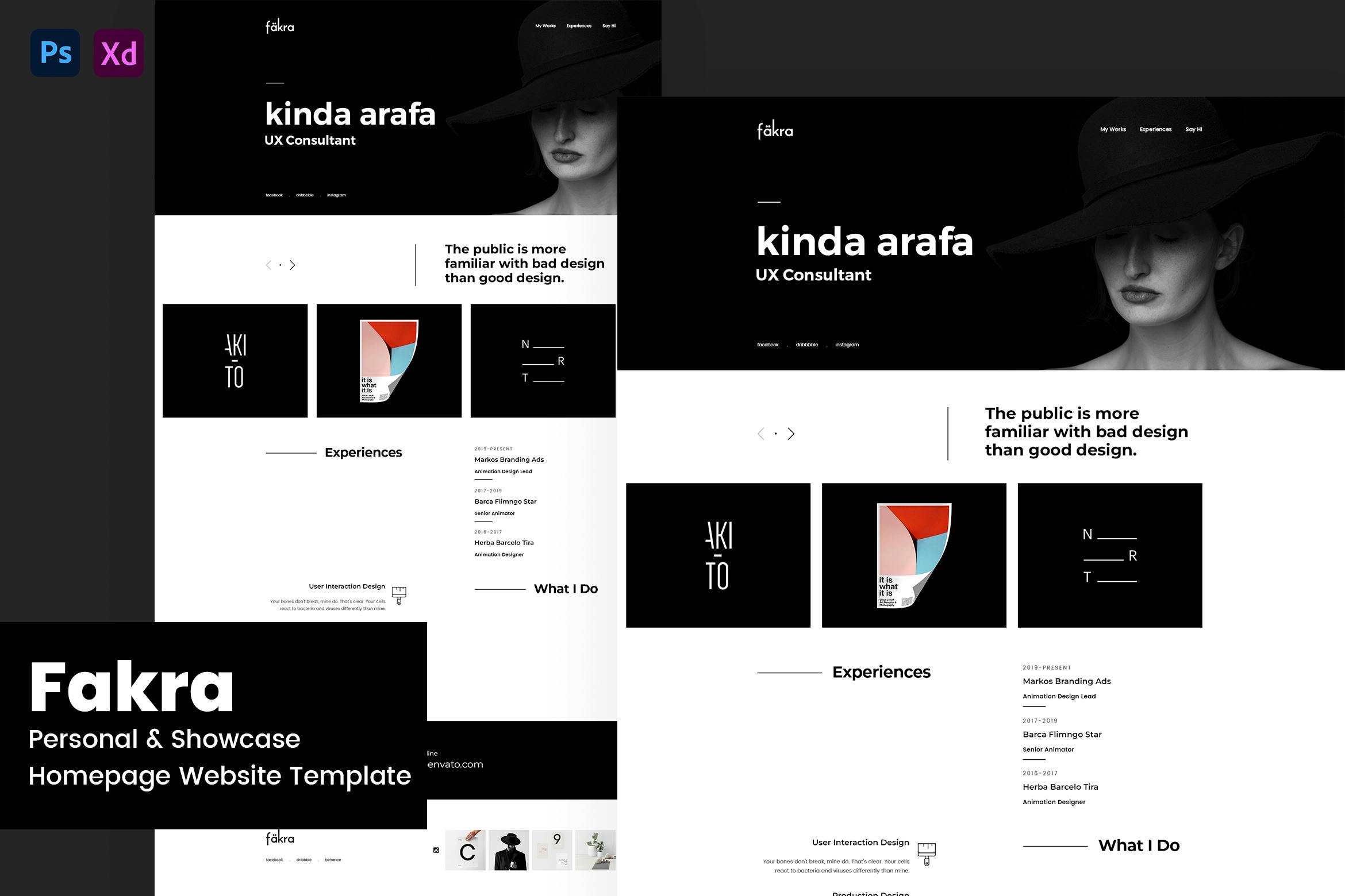 طراحی سایت ویترین شخصی فکرا