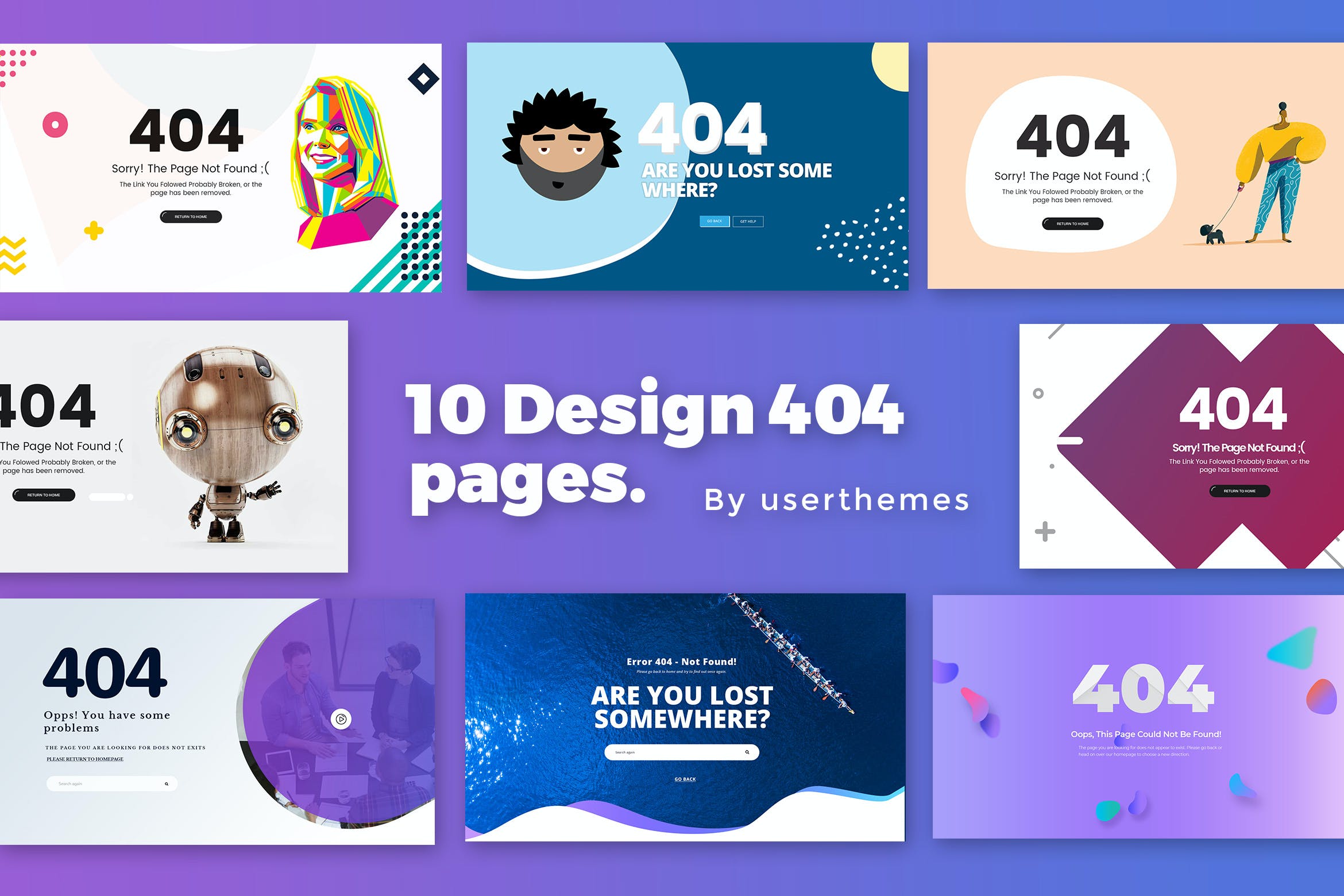 قالب Ultimate Creative 404 Pages For Website