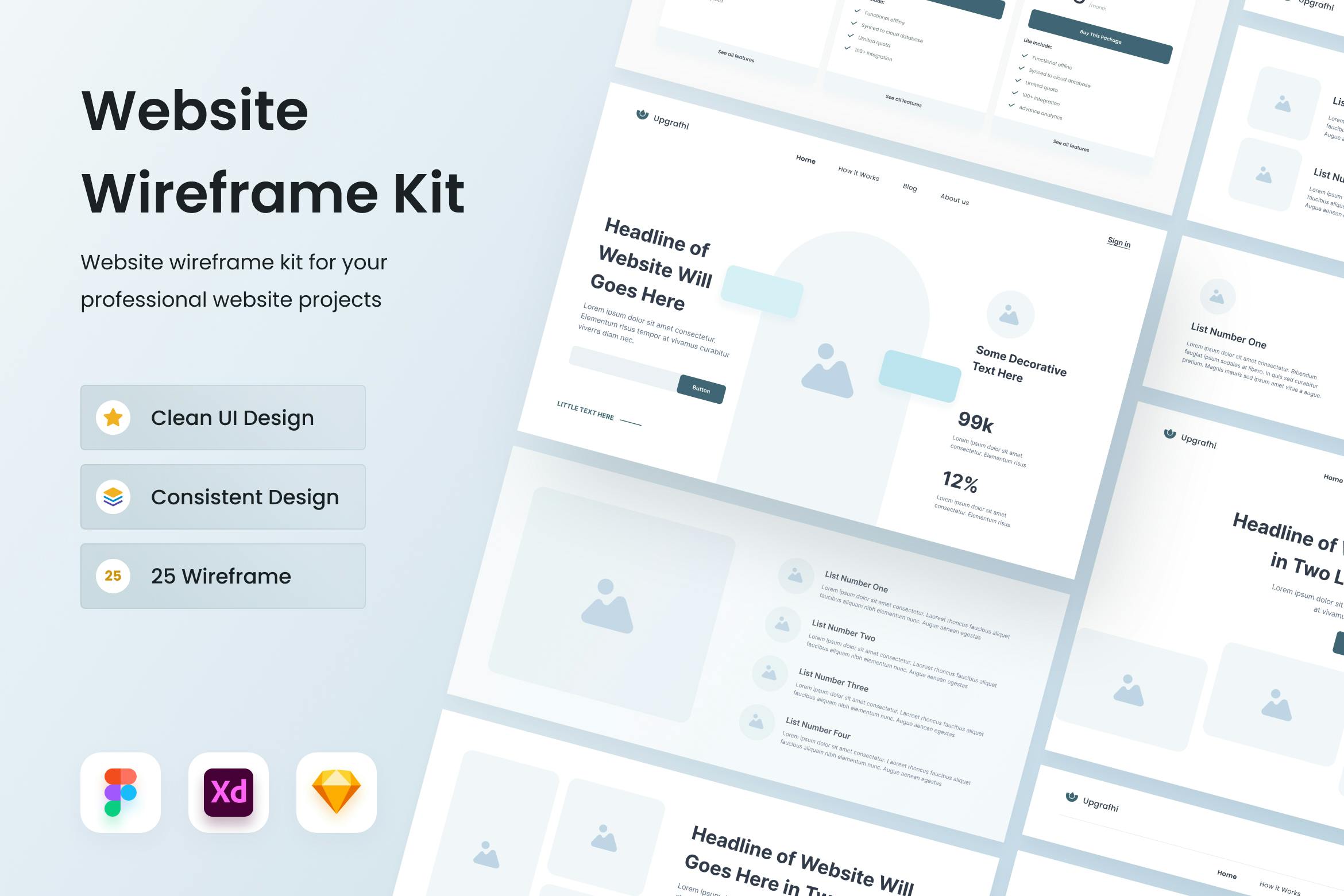 کیت Wireframe وب سایت