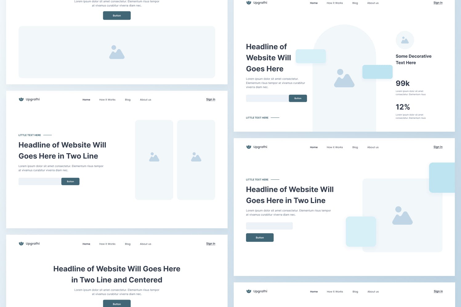 کیت Wireframe وب سایت