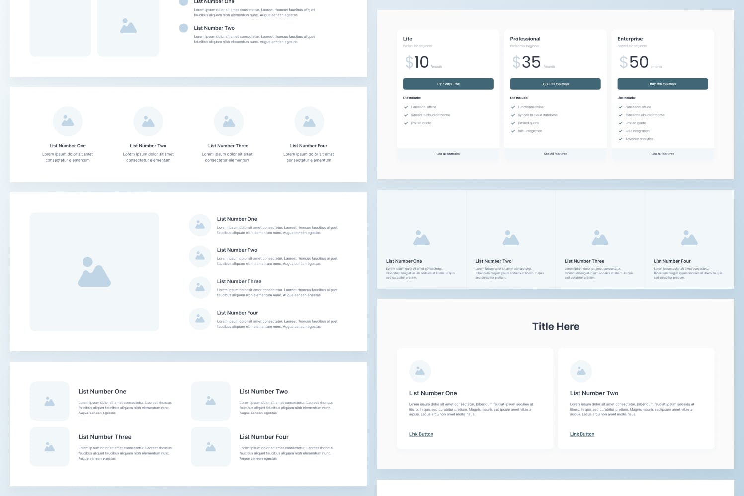 کیت Wireframe وب سایت