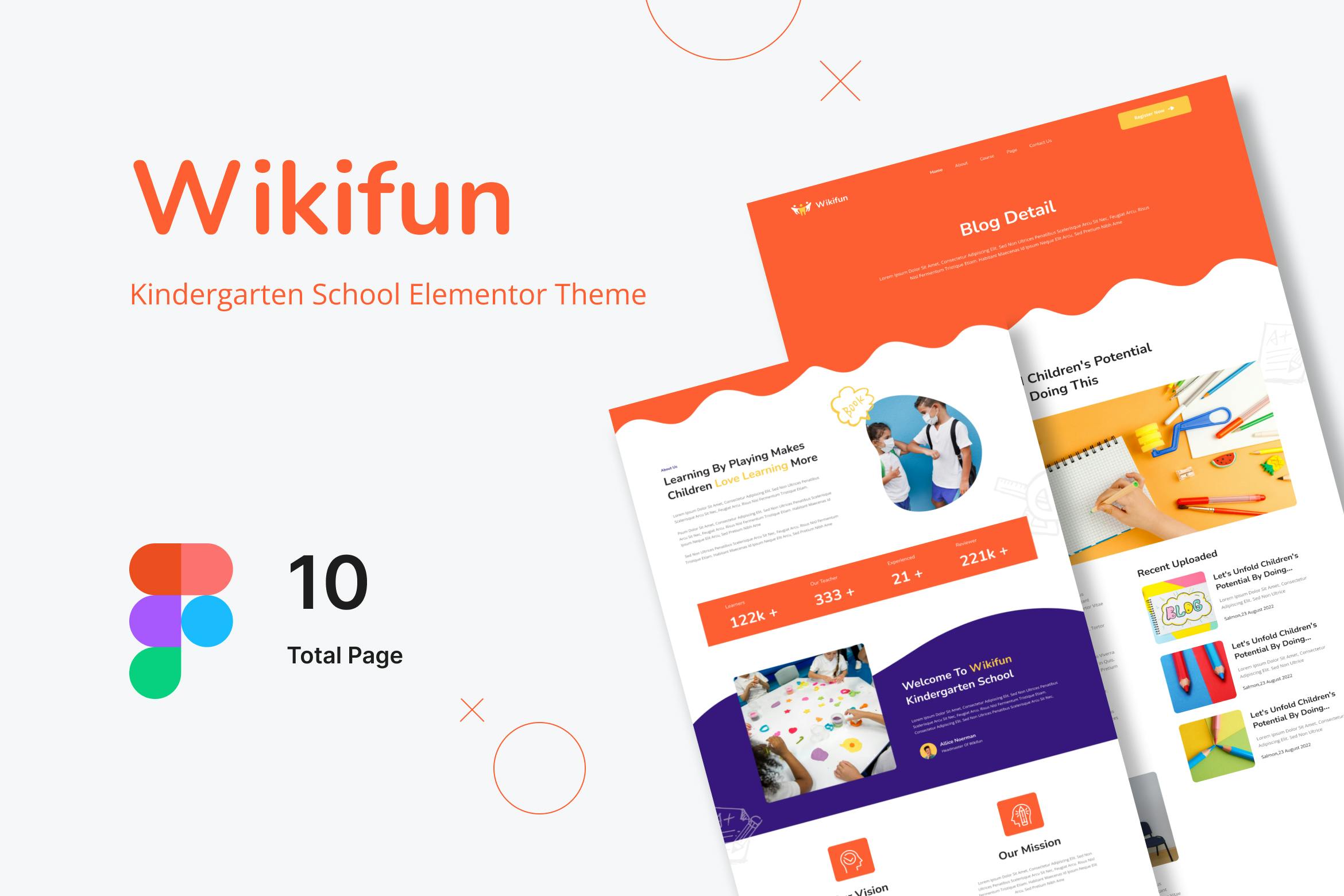 طراحی فیگما مدرسه مهدکودک Wikifun
