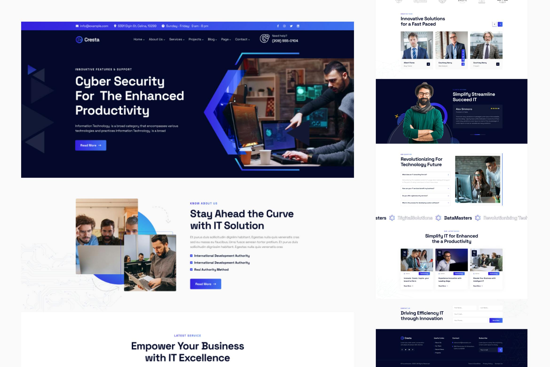 قالب Figma فناوری راه حل های فناوری اطلاعات Cresta