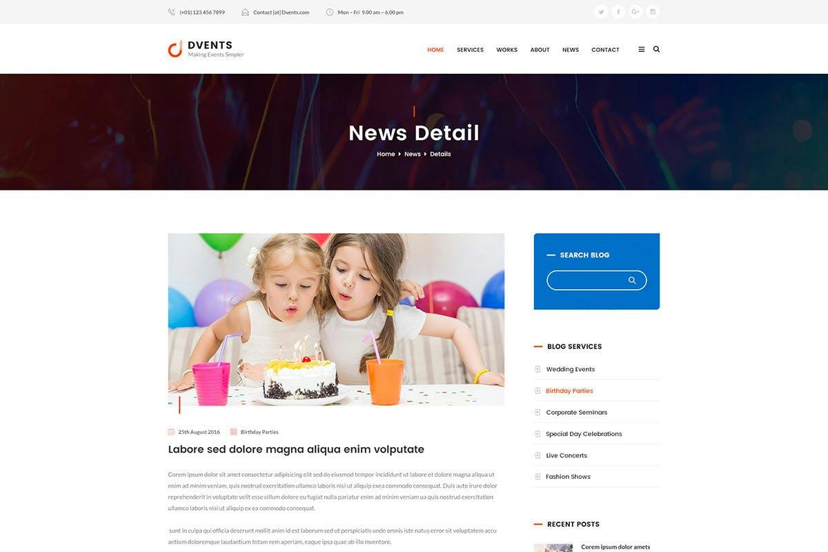 قالب Figma شرکت های رویدادهای Dvents
