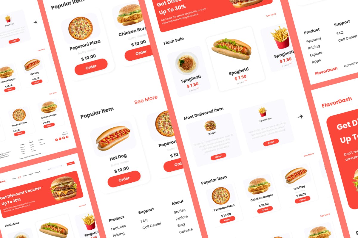 FlavorDash Food Delivery Landing Page V2