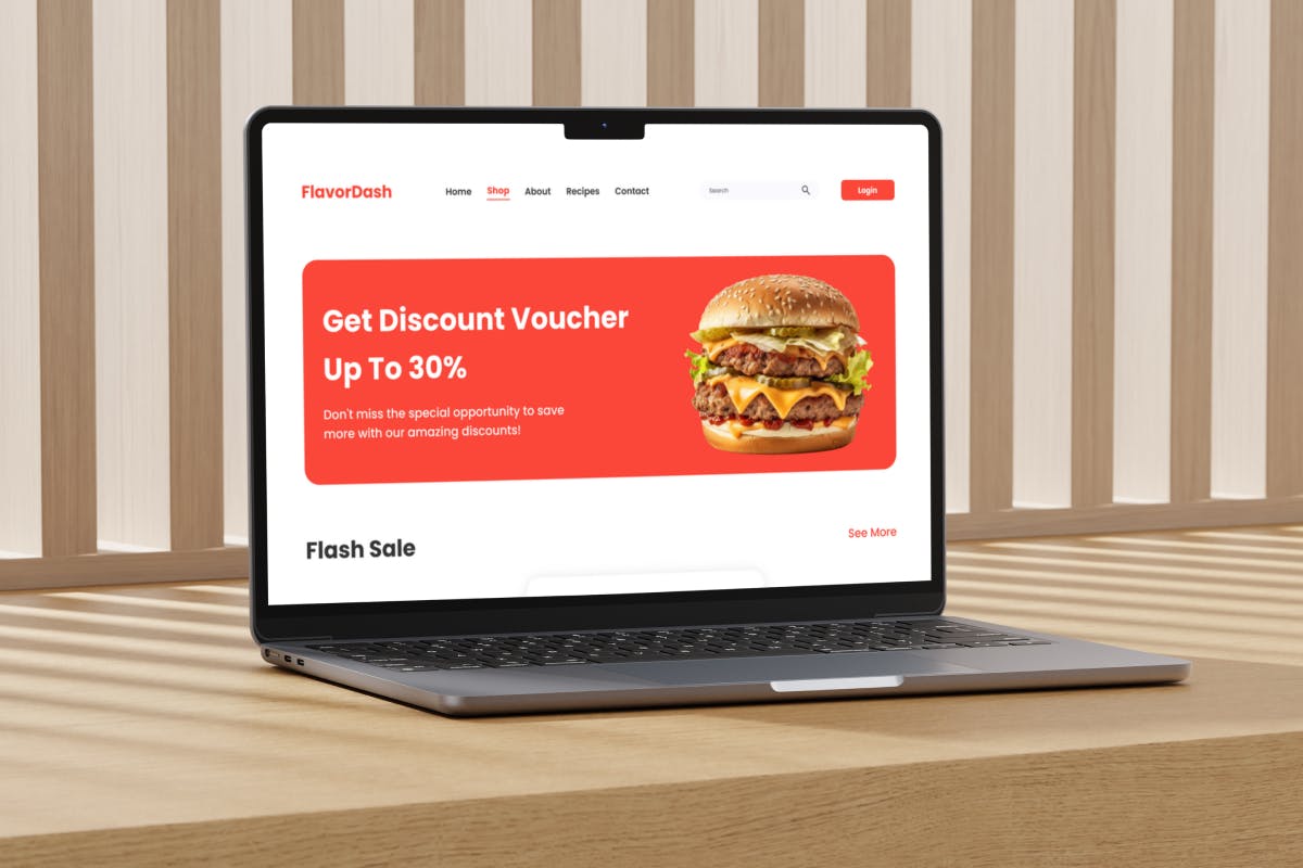 FlavorDash Food Delivery Landing Page V2