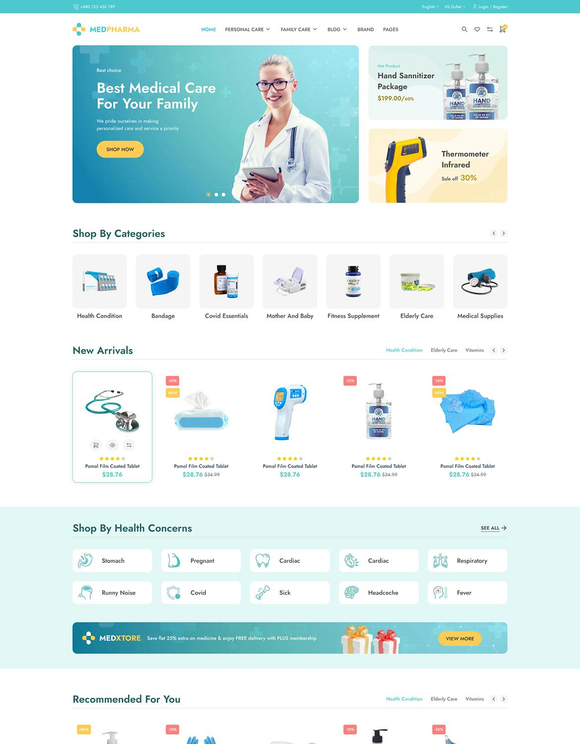 MedPharma Medical Pharmacy Figma Template