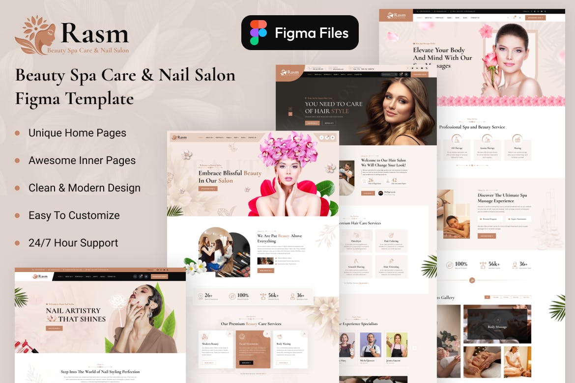 Rasm – Beauty Spa Care Nail Salon Template Figma