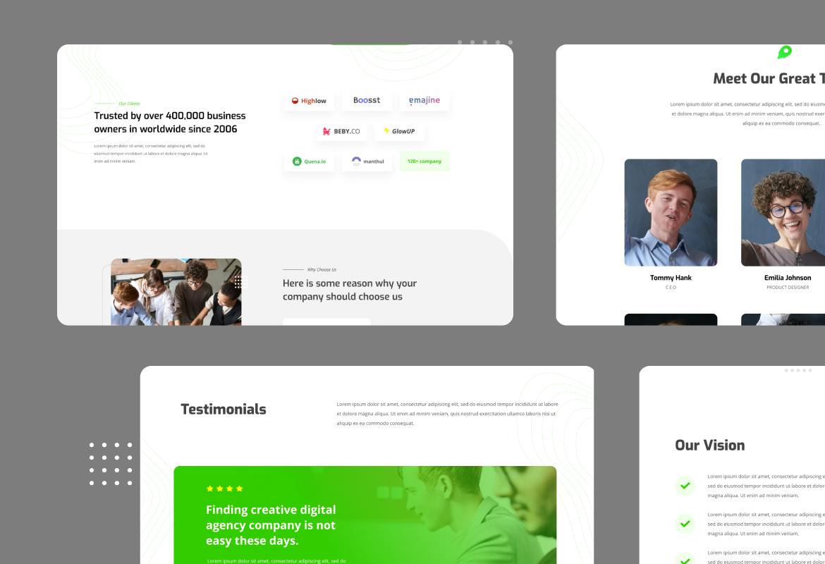 قالب طراحی UI راه اندازی وب سایت Figma PSD